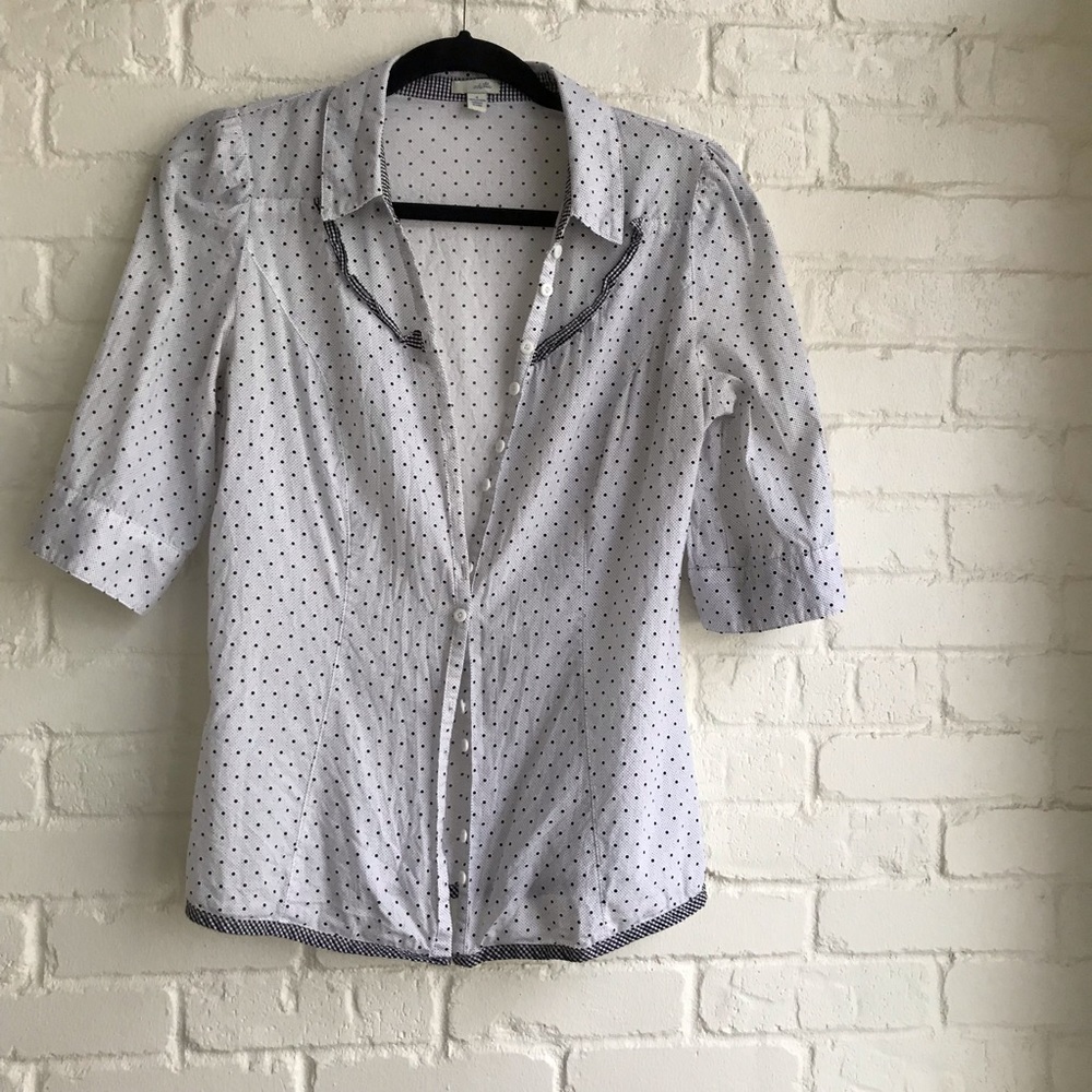 Anthropologie Odille short sleeve button down 4